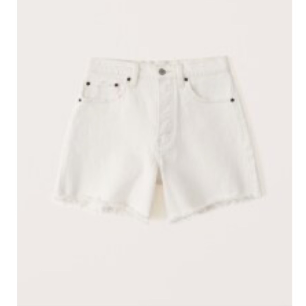 Abercrombie and Fitch White Jeans Shorts NWT